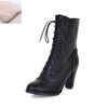 KARINLUNA 2018 Large Sizes 32-43 British Style Women's Brogue Shoes woman Fashion High Heel Lace Up Ankle Boots Autumn Winter