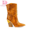 Doratasia 2019 brand Ins hot style plus size 33-46 chunky heeled women Shoes Retro mid-calf boots woman shoes western boots